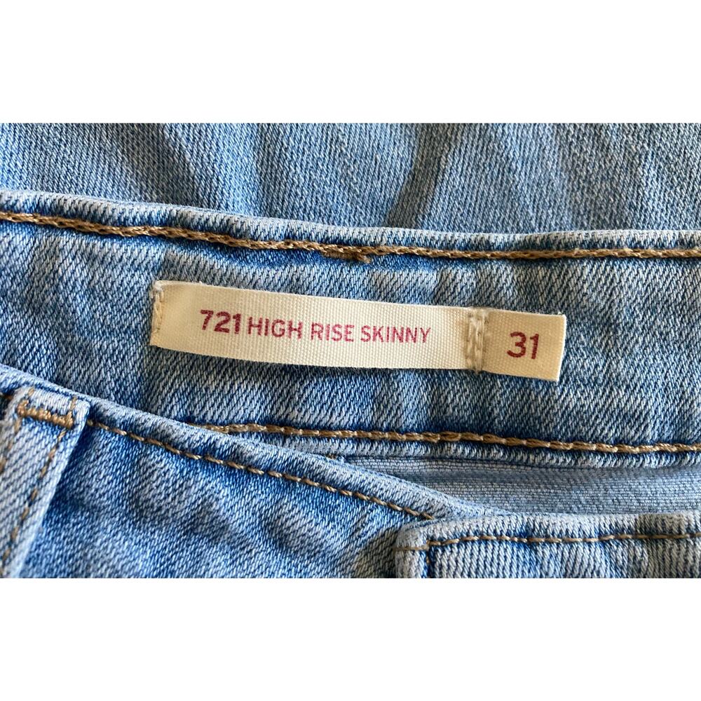 Levi's 721 High Rise Skinny Jeans women's W31 L30, blue light denim, no flawsb - Picture 4 of 9